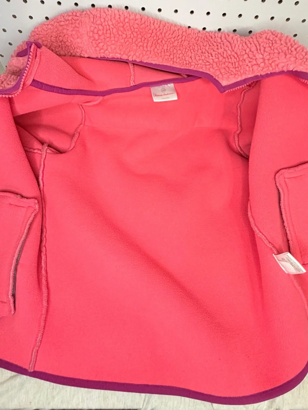 Hanna Andersson Thick Sherpa Fleece Hooded Jacket Pink Size 130 / US 8